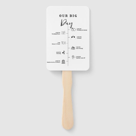 Gotische Halloween bruiloft Events Tijdslijn  Handwaaier (Achterkant)