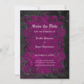 Gotische halloween bruiloft save the date uitnodig aankondiging (Voorkant)