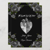 Gotische Halloween bruiloft uitnodiging (Voorkant / Achterkant)