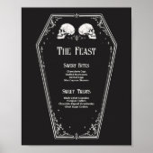 Gotische Halloween Bruiloftsfeest Menu Poster (Voorkant)