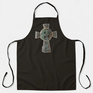 Gotische Halloween Graveyard Headstone Cross Teken Schort