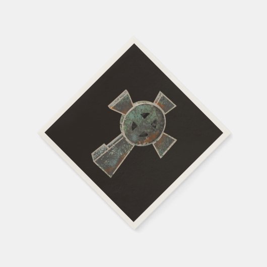 Gotische Halloween Graveyard Headstone Cross Teken Servet (Hoek)