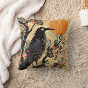 Gotische Halloween Grote Zwarte Raven Bird Kussen