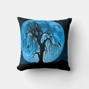 Gotische Halloween Grote Zwarte Raven Bird Kussen