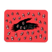 Gotische Halloween kunst - Zwarte Hand Spooky Ogen Magneet (Horizontaal)