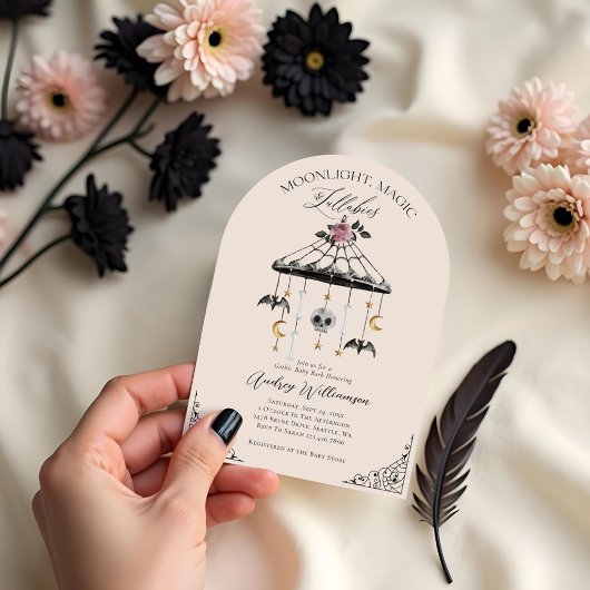  Gotische Halloween Mobile Spooky Baby shower Kaart