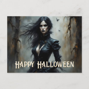 Gotische Halloween Nacht van Mysterie Feestdagenkaart