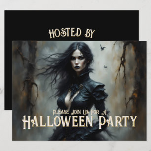 Gotische Halloween Nacht van Mysterie Uitnodiging