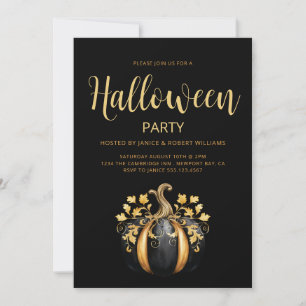 Gotische Halloween Party pompoen uitnodiging