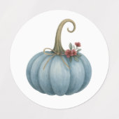  Gotische Halloween Stickers – Blue Pumpkin, (Design 1)