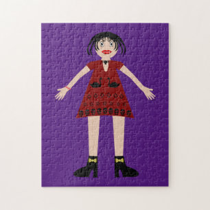 Gotische Halloween Vampier Dame Legpuzzel