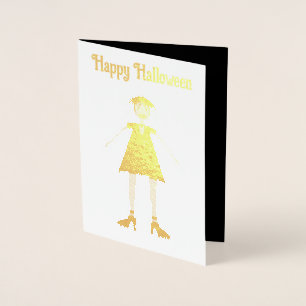 Gotische Halloween Vampier Vrouw Custom Folie Kaarten