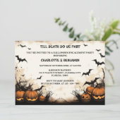 Gotische Halloween Verlovingsfeest Kaart (Staand voorkant)