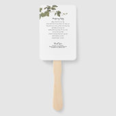 Gotische Halloween Wit Huwelijksprogramma Handwaaier (Achterkant)