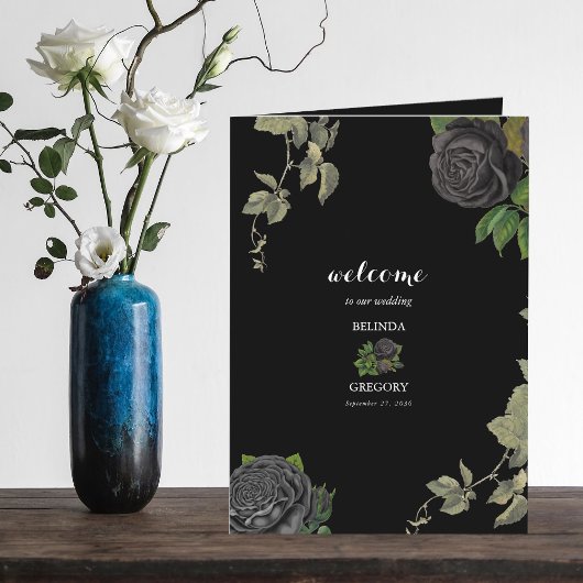 Gotische Halloween Zwarte Huwelijksvolgorde Programma