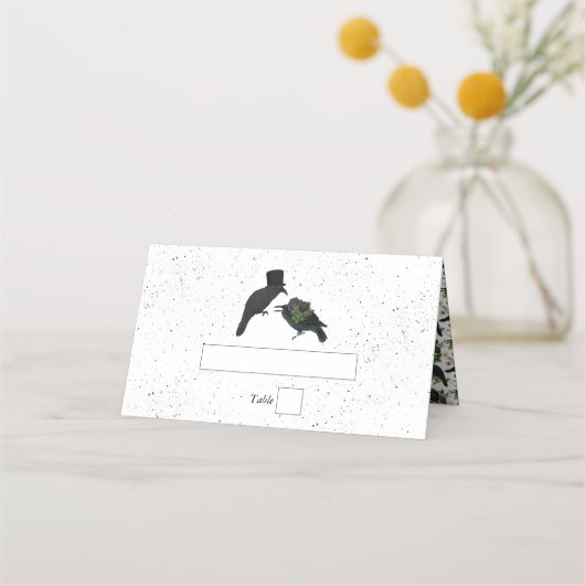 Gotische Halloween Zwarte Rozen Kraaien Huwelijk (Voorkant)