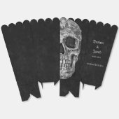 Gotische halve schedel zwart en wit cool bedankdoosjes (Ongevouwen)