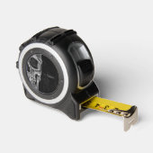 Gotische halve schedel zwart en wit cool rolmaat (Hoek)