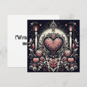 Gotische hart Valentijnsdag Feestdagenkaart (Voorkant / Achterkant)