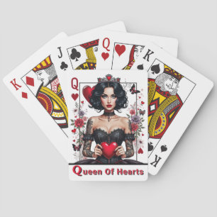 Gotische Hartenkoningin Pokerkaarten