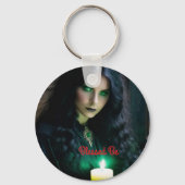 Gotische heks, duister thema sleutelhanger (Voorkant)