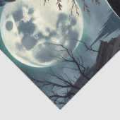 Gotische heks met maanverlichte straat en Paarse R Tissuepapier (Detail)