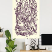 Gotische hemel kerk poster (Thuiskantoor)