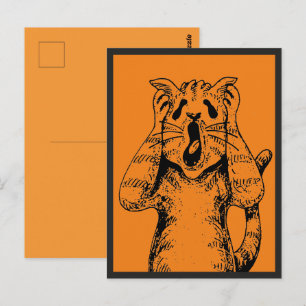 GOTISCHE HORROR KAT DRAMA, IEMAND HEEFT DE KATtenb Briefkaart