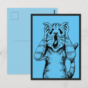 GOTISCHE HORROR KAT DRAMA, IEMAND HEEFT DE KATtenb Briefkaart