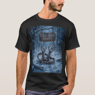 Gotische horrorillustratie van bevroren handen t-shirt