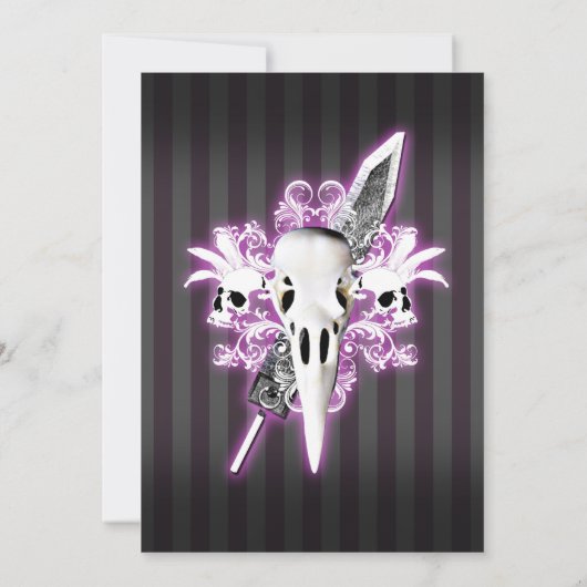 Gotische huwelijksuitnodiging - Commissie Kaart (Achterkant)