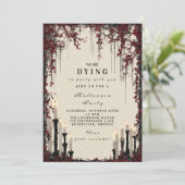 Gotische kaarslicht Halloween Soirée Kaart (Staand voorkant)