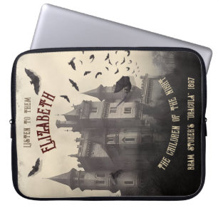 Gotische kasteel donker romantische Dracula thema Laptop Sleeve