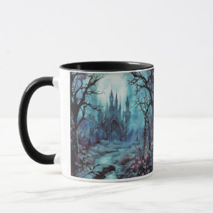 Gotische kasteel en bos Fantasy Halloween Mok