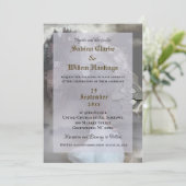 Gotische Kasteel middeleeuwse bruiloft uitnodiging (Staand voorkant)