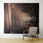 Gotische kerk trouwfoto achtergrond wandkleed (In Situ (horizontaal))