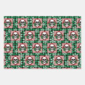 Gotische kerst inpakpapier met schedels (Voorkant 2)