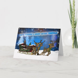 Gotische kerst Kaart, H.I.P. en rendieren Feestdagen Kaart