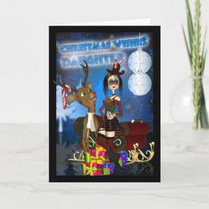 Gotische kerst Kaart, H.I.P. en rendieren Feestdagen Kaart