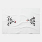 Gotische Kerst Keuken Schotel Handdoek (Horizontaal)
