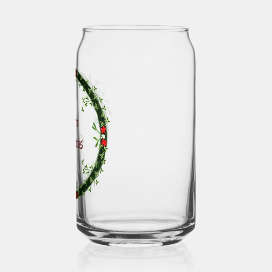 Gotische Kerst Krans Custom Blikvorm Glas (Links)