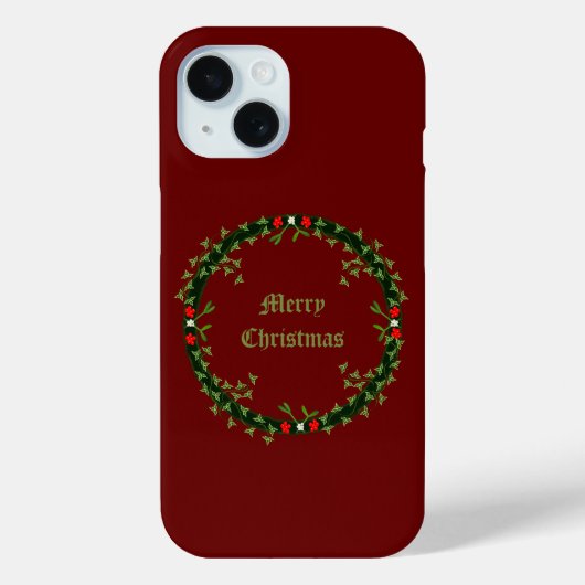 Gotische Kerst Krans Custom Case-Mate iPhone Case (Achterkant)
