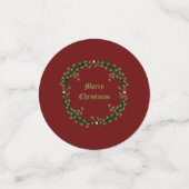 Gotische Kerst Krans Custom Confetti (Kleine voorkant)