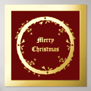 Gotische Kerst Krans Custom Folie Afdrukken