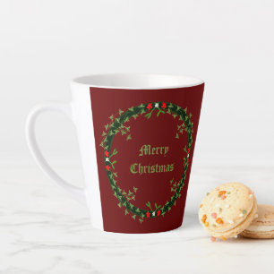 Gotische Kerst Krans Custom Latte Mok