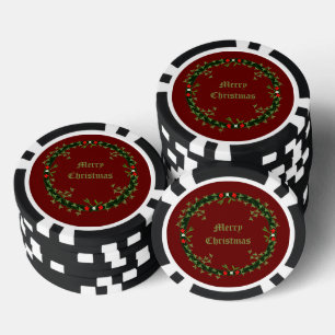 Gotische Kerst Krans Custom Poker Chips