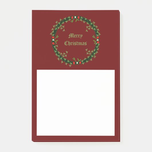 Gotische Kerst Krans Custom Post-it® Notes (Voorkant)
