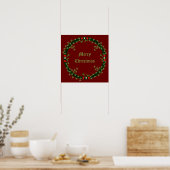 Gotische Kerst Krans Custom Poster (Keuken)