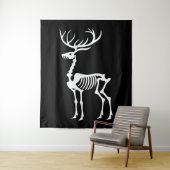 Gotische kerst rendier skelet wandkleed (In situ)
