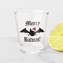 Gotische kerstbat schattig shot glas